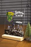 Sevgilambası Harry Potter Hediyesi Hogwarts Slytherin Binası Hediye Paketli Şeffaf Çerçeve
