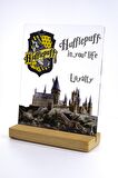 Sevgilambası Harry Potter Hediyesi Hogwarts Hufflepuff Binası Hediye Paketli Şeffaf Çerçeve