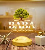 Babalar Günü Hediyesi, Babaya Hediye, Evimizin Çınarı Hediyesi, Renkli İsim Yazılı Kişiye Özel 3D Led Lamba
