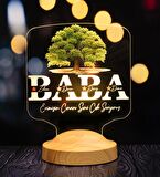 Babalar Günü Hediyesi, Babaya Hediye, Evimizin Çınarı Hediyesi, Renkli İsim Yazılı Kişiye Özel 3D Led Lamba