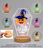 Halloween Cadılar Bayramı Parti Süsü, Halloween Gecesi Temalı LED Lamba, Bal Kabağı, Şapka, Yarasa Tasarımlı Parti Dekorasyonu, Halloween Hediye Fikirleri, İsimli Halloween Süsü 