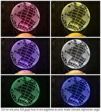 Dünya Haritası Figürlü 3D Led Gece Lambası, 3 Boyutlu Küre Dünya Haritası Led Lamba