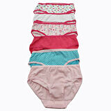 Öztaş 4723 Kız Çocuk Likralı Baskılı Slip Külot 6'lı  Paket