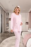 FLZ 24374 Kışllık Lohusa Uzun Kol  Pijama Takım