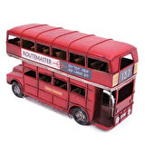 Dekoratif Metal Londra Şehir Otobüsü 32 cm
