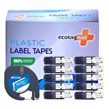 Dymo Letratag Etiket Yazcı ve 10 Adet EcotagPlus Şerit Etiket 12 mm x 4 mt Plastik Mavi