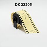 EcotagPlus Brother DK 22205  Etiket 62 mm x 30,48 m -Sürekli - 6 Adet + Tutucu