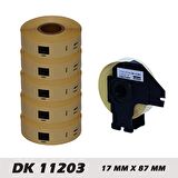 EcotagPlus Brother DK 11203 Etiket 17 mm x 87 mm - 6 x 300 Adet + Tutucu