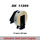 EcotagPlus Brother DK 11204 Etiket 17 mm x 54 mm - 6 x 400 Adet + Tutucu