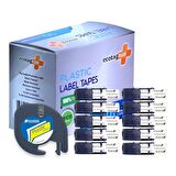 Dymo Letratag Etiket Yazcı ve 10 Adet EcotagPlus Şerit Etiket 12 mm x 4 mt Plastik Sarı