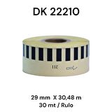 EcotagPlus Brother DK 22210  Etiket 29 mm x 30,48 m -Sürekli - 6 Adet + Tutucu