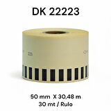 EcotagPlus Brother DK 22223  Etiket 50 mm x 30,48 m -Sürekli - 6 Adet + Tutucu