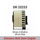 EcotagPlus Brother DK 22223  Etiket 50 mm x 30,48 m -Sürekli - 6 Adet + Tutucu