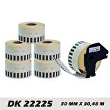 EcotagPlus Brother DK 22225  Etiket 38 mm x 30,48 m -Sürekli - 6 Adet + Tutucu