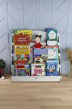 Lucky Montessori Ahşap Çocuk Odası 4 Raflı Kitaplık