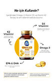 Omega-3 D3 & K2 Vitamin 60 Kapsül Takviye Edici Gıda