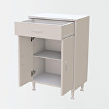 Modilayn EMİR 54 x 80 x 32,5 cm Çok Amaçlı 2 Kapaklı Tek Çekmeceli 2 Bölmeli Dolap