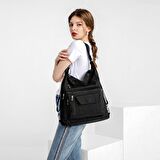 Hem Sırt Hem de Omuz Kadın Çantası Smart Bags 1205 Bej