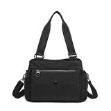 Nano Metalik Kumaş Kadın Omuz Çantası Smart Bags 1125 Siyah