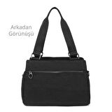 Nano Metalik Kumaş Kadın Omuz Çantası Smart Bags 1125 Siyah