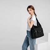 Nano Metalik Kumaş Kadın Sırt Çantası Smart Bags 1205 K.Gri