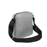 Kırçıllı Gri Kumaş Kadın Postacı Çantası Smart Bags 3089