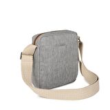 Kırçıllı Gri Kumaş Kadın Postacı Çantası Smart Bags 3089