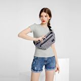 SMART BAGS SMBYB3087-5146 SİYAH/BEYAZ KADIN BEL ÇANTASI