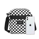 SMART BAGS SMBYB3089-5146 SİYAH/BEYAZ UNISEX ÇAPRAZ ÇANTA