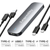 LegendBy NVMe M.2 SSD Disk Kutusu | USB 3.1 Type-C 10Gbps