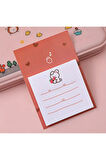Çilekli Tavşan Temalı Renkli Not Seti • Post-it • Sticky Note (GGK-MBW046)