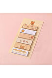 Bear - Bread Sarı Tonları Temalı 6 Tasarım Index Sticker • Sticky Note (GGK-PD070)