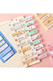 Bear - Bread Sarı Tonları Temalı 6 Tasarım Index Sticker • Sticky Note (GGK-PD070)