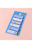 I Love Lemon Mavi Tonları Temalı 6 Tasarım Index Sticker • Sticky Note (GGK-PD072)