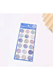 Mavi Temalı Wax 3D Pul Sticker Seti • Bullet Journal (GGK-DF026)