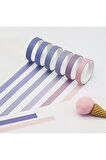 Mor Temalı 6 Renkli Washi Bant • Sticky Note (GGK-PAX004)