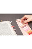 Mercan 10 Renkli Cetvelli Şeffaf Pet Index • Index Sticker • Post-it • Sticky Note (GGK-P004)