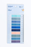 Mavi 10 Renkli Cetvelli Şeffaf Pet Index • Index Sticker • Post-it • Sticky Note (GGK-P008)