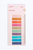 İlkbahar 10 Renkli Cetvelli Şeffaf Pet Index • Index Sticker • Post-it • Sticky Note (GGK-P009)