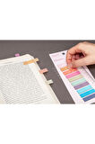 İlkbahar 10 Renkli Cetvelli Şeffaf Pet Index • Index Sticker • Post-it • Sticky Note (GGK-P009)