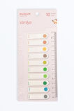 Vanilya 10 Renkli Cetvelli Şeffaf Pet Index • Index Sticker • Post-it • Sticky Note (GGK-P012)