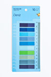 Deniz 10 Renkli Cetvelli Şeffaf Pet Index • Index Sticker • Post-it • Sticky Note (GGK-P018)