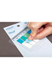 Resif Yarım 10 Renkli Cetvelli Şeffaf Pet Index • Index Sticker • Post-it • Sticky Note (GGK-P020)
