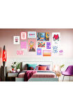 Preppy Temalı Eklektik Poster Seti