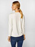 V Yaka Uzun Kol T-Shirt 00012