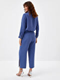 Yanları Yırtmaçlı Modallı Comfort Fit Capri 68213