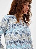 Zigzag Desen Örme Ceket 68232