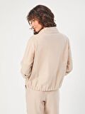 Cep Ve Kordon Detaylı Casual Form Tenselli Ceket 68255