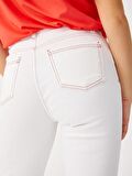 Kontrast Dikiş Detaylı Straıght Fıt Jean Capri 68467