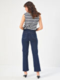 Kuşgözü Detaylı Straight Fit Jean Pantolon 68457